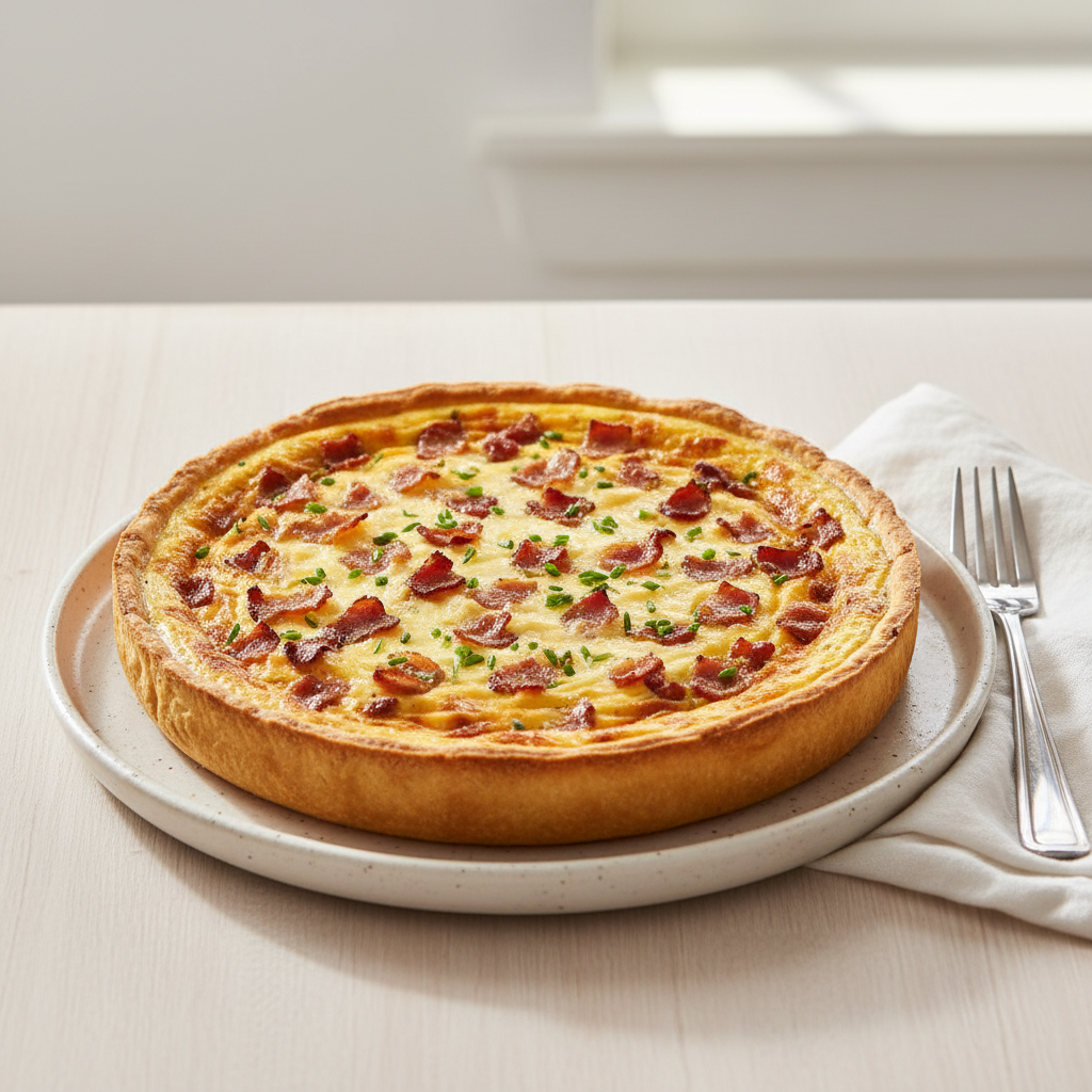 Quiche Sign Quiche Lorraine (Crustless) | Safe Plated — Allergy-Safe Recipes