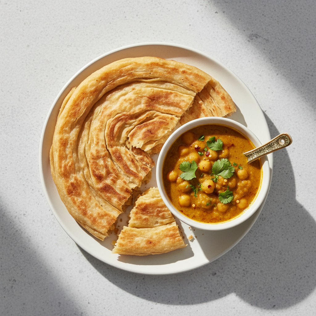Palata Rasmi Burmese Palata with Chickpea Curry | Safe Plated — Allergy-Safe Recipes